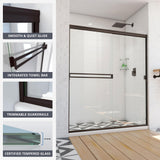 DreamLine Alliance Pro BG 56-60 in. W x 70 3/8 in. H Semi-Frameless Sliding Shower Door in Oil Rubbed Bronze and Clear Glass
