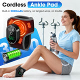 Cordless Ankle Heating Pad for Pain Relief, Foot and Ankle Massage for Circulation, Rechargeable Neuropathy Foot Massager Heated Ankle Wrap, Black