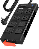 Outdoor Power Strip Waterproof IPX6, Outlet Extender, 8 AC+4USB