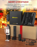 Rossedlyn Rechargeable Electric Wine Opener Gift Set - Aerator, Bottle Opener, Foil Cutter, Wine Vacuum Pump and Stoppers for Home Bar Outdoor Party