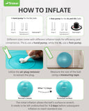 Trideer Yoga Ball Chair with Base - Stability & Fitness Ball Seat for Home Office, Pregnancy & Workout Trideer