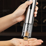 Electric Wine Opener Set with Foil Cutter, Aerator, Vacuum Stopper, Rechargeable Stainless Steel - Automatic Cork Removal, Easy Pouring, Ideal for Home Bar and Parties