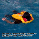 Automatic Inflatable Life Jacket|Life Vest for Adults|PFD Low Profile|Supports up to 330 lbs (BLUE-725)