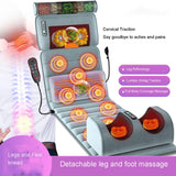 Electric Kneading Massage Mat - Full Body Pain Relief for Back, Neck, Lumbar & Legs, Foldable Heating Cushion with Vibrating Motors for Ultimate Relaxation