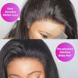 Aicrelery 13x6 HD Lace Front Wigs Human Hair Body Wave Pre Plucked 34 Inch