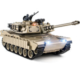 Supdex 1/18 M1A2 Abrams RC Tank, 2.4G Remote Control Tank That Shoot BBS with Smoke, Sound and Lights, 165ft Remote Control Army Model Toy, Military All-Terrain Vehicle for Kids & Adults