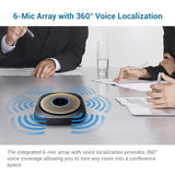 Bluetooth Conference Speakerphone - 360° Premium Voice Pickup with 6 Microphones, Smart NFC Connect, 24H Call Time VTech