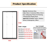Portable Rolling Exhibition Display Rack with Wheels - Folding Aluminum Art Show Stand, Trade Show Marketing Board Holder, Event Display Easel (8pcs, 100x220cm)