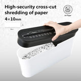B08W Paper Shredder for Home use Office, White Compact Design, 2 Sheet Crosscut Paper, 10 Mins Running Time 14.7" × 7.2" × 3.7" Asmix