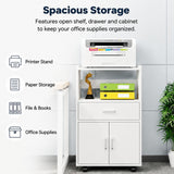 File Cabinet with Wheel Small Filing Cabinet Under Desk with Closed Storage
