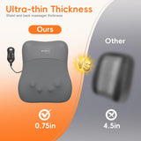 pryfey Back Massager, Rolling Up and Down Back Massager with Heat, Back Massage 4D Kneading for Pain Relief Deep Tissue, Ultrathin Shoulder Massager Mother's Day Gifts for Women Men Parents, Grey