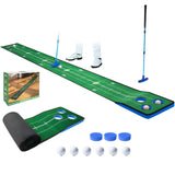 Y-Nut Putting Game, Indoor Green Putting Game Set, Detachable Golf Putting Mat - Includes 1 Putter, 6 Golf Balls, 3 Golf Cups, 1 Bag for Home Office Backyard with Family/Friends
