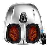 Musugy Shiatsu Foot Massager with Heat : 2026 Upgraded Deep Kneading Foot Massager Machine with Vibration & Compression for Plantar Fasciitis & Neuropathy - Relax for Office Home Use, Silver