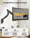 monTEK Monitor Wall Mount for 17-57" Ultrawide, 59.4 lbs, Black
