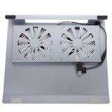 Laptop Cooling Pad Stand Under 17.3 Inch with Dual Fans Aluminum