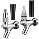 Sliner 2 Pcs Stout Beer Faucet, Stainless Steel Draft Keg Tap with 304 Stainless Handle, Dispensing Tap for Beer Shanks and Towers