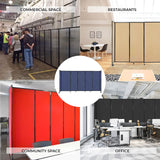Versare Straightwall Sliding Portable Wall Partition | Freestanding Office Dividers | Locking Wheels