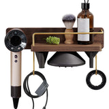 CATOOMUU for Dyson Supersonic Hair Dryer Wall Mount Stand Holder, Blow Dryer Accessories and Attachments Organizer Storage Rack, Wood