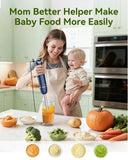 Immersion Blender Handheld 5 in 1 Hand Blender, 1000W Hand Mixer Stick, BPA-Free 12 Speed Handheld Blender 304 Stainless