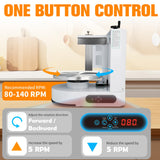 Cake Decorating Machine 4–12 Inch Electric Cake Icing & Frosting Smoother with Adjustable Speed, 60–320 RPM, Beveled Scraper, Dual Rotation, Low Noise 200W 110V Stainless Steel, 45LB Capacity