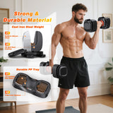 XDDIAS Adjustable Dumbbell Set of 2, 25/55/80LB Dumbbell Set-Fast Adjust Weights Set, 5/10/16 in 1 Free Weights Dumbbells Set with Anti-Slip Metal Handle, Compact Size (25LBS-Pair-10 Gears)