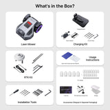 ANTHBOT M9 Pre-Order Set, Robot Lawn Mower Perimeter Wire Free. Includes Garage, NetRTK, 4G Service, RTK Wall Mount Kit, 15pcs Blades. Automatic Mapping Zone Division, 1/4 Acre, 45% Slope