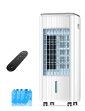 3-IN-1, Portable Air Conditioners, Evaporative Air Cooler w/ 4 Ice Packs, 3L Water Tank for Cooing, 7H Timer for Auto-Off, Swamp Coolers with 70° Oscillation, Cream