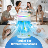 AI Portable Air Conditioners Fan with 120° Rotating Function,Evaporative Mini Room Air Conditioners,Portable AC Unit Air Cooler with 4 in 1 Humidifier Fan Conditioner(White)