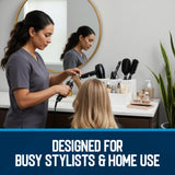 CANCRISELL Hair Tool Organizer for Bathroom Vanity – Blow Dryer Holder with Stainless Cups for Hair Dryer, Curling Iron & Straightener, Countertop Hot Tools Holder and Hair Tool Storage (WHITE)