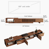 NessCarsti Mid-Century Modern Expandable TV Stand & Coffee Table Set,Walnut