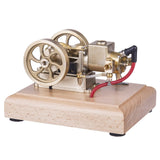 MechPuConToy Engine Model Kit That Works, Metal Adjustable Speed Micro Horizontal Water-Cooled Engine Model