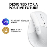 Logitech Lift for Mac Wireless Vertical Ergonomic Mouse, Bluetooth, Quiet Clicks, Silent Smartwheel