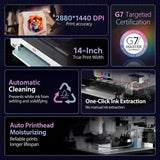 DXZ i3200 14" A3 DTF Printer with Laptop, Industrial High-Speed DTF Printing Machine, A3 Print in 2 Minutes, White Ink Circulation & Stirring, 24/7 Auto-Maintenance, 2-Year Ink Included
