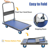 Olympia Tools Foldable Push Cart Dolly - 600 Lb. Capacity Heavy Duty Platform Truck