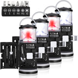 4 Pack Hunting and Fishing Gifts for Men/dad, LED Camping Lantern with 15pcs Multi Tool Kit Portable Emergency Lantern with Screwdriver for Outdoors Father's Day Birthday Present for Dad
