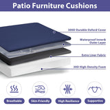 Outdoor Chair Cushions Set of 4 -Waterproof Outdoor Seat Cushions for Patio Furniture
