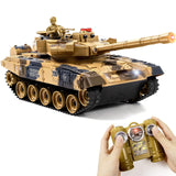 Supdex 1/24 RC Tank, Remote Control Russian T-90 Army Model Tank with Sound Effects, Lights and Smoke, 2.4G Military Model Toy for Kids, Perfect Birthday for Boys 6+ Years Old