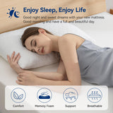 Amazon Basics Medium Firm Memory Foam Mattress, Breathable, 8 Inch, Full, White/Grey