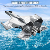 QuirkyGlee Rc Plane F-22, Stealth Raptor Remote Control Airplane 3 Channel Stunt Fighter with 3 Modes Xpilot Stabilization System Easy Fly for Beginners, Aircraft Toy Gift for Adults