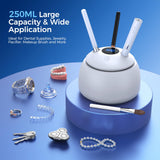 TEBAL Ultrasonic Retainer Cleaner Machine, 52kHz Ultrasonic Denture Cleaner for Night Guards, Braces, Aligner, Toothbrush, Jewelry and More, Dental Cleaning Pod with Digital Timer & 250ML, White