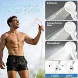 MarvinnanSlyke Portable Shower for Camping with 7800mAh Battery - 3 Spray Modes, IPX8 Waterproof & Strong Suction Shower Pump for Outdoor Hiking, Beach Travel, RV, Pet Bathing & Gardening