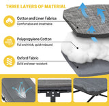 ATORPOK Camping Cot for Adults with Cushion and Pillow, Portable Folding Bed for Sleeping, Lightweight Tent cot with Carry Bag Supports 450 lbs (Grey)