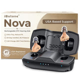 iBstone Nova Hearing Aids for Seniors Adults: Superior Sound Quality - Smart Noise Cancelling - No Feedback - 1.5Hrs Charging for 100Hrs Working - Come with Anti-Lost Lanyard - Over-the-Counter