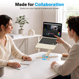 OMOTON LA10 360° Rotating Laptop Stand Riser Foldable for Desk, Gold