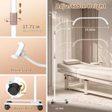 HITTI Estheticians Light, Flexible Gooseneck Lash Light for Eyelash Tech, LED Half Moon Light with Phone Holder, Stepless Dimming and 7 Color Modes Floor Lash Lamp for Tattoo Artists Nail Craft Beauty