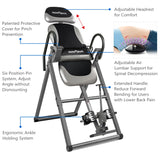 Innova ITX9900 Inversion Table with Air Lumbar Support, Black/Gray