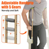 Aluminum Crutches for Adults, Pair of Height Adjustable Crutch (Fits 5'0" - 5'10"), Universal & Lightweight Crutches for Kids, Women, Includes Padded Underarm Cushions, Rubber Tips, 300 lbs Capacity