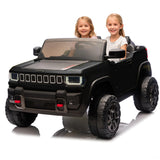 Garvee 24v Licensed Kids Ride on Car, 2 Seater Electric Truck for Big Kids with Parent Remote Control, 3 Speeds, Bluetooth Music, LED Lights for Ages 3-8