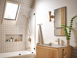 Moen Beric Bronzed Gold Single Handle Modern Tub and Shower Faucet with Handshower, Valve Included, 82775BZG