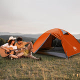 Night Cat 2-Persons Backpacking Tent: Waterproof Lightweight Camping Tent for Two People Hiking Outdoor Mountain with Aluminum Poles and Rainfly Army Green